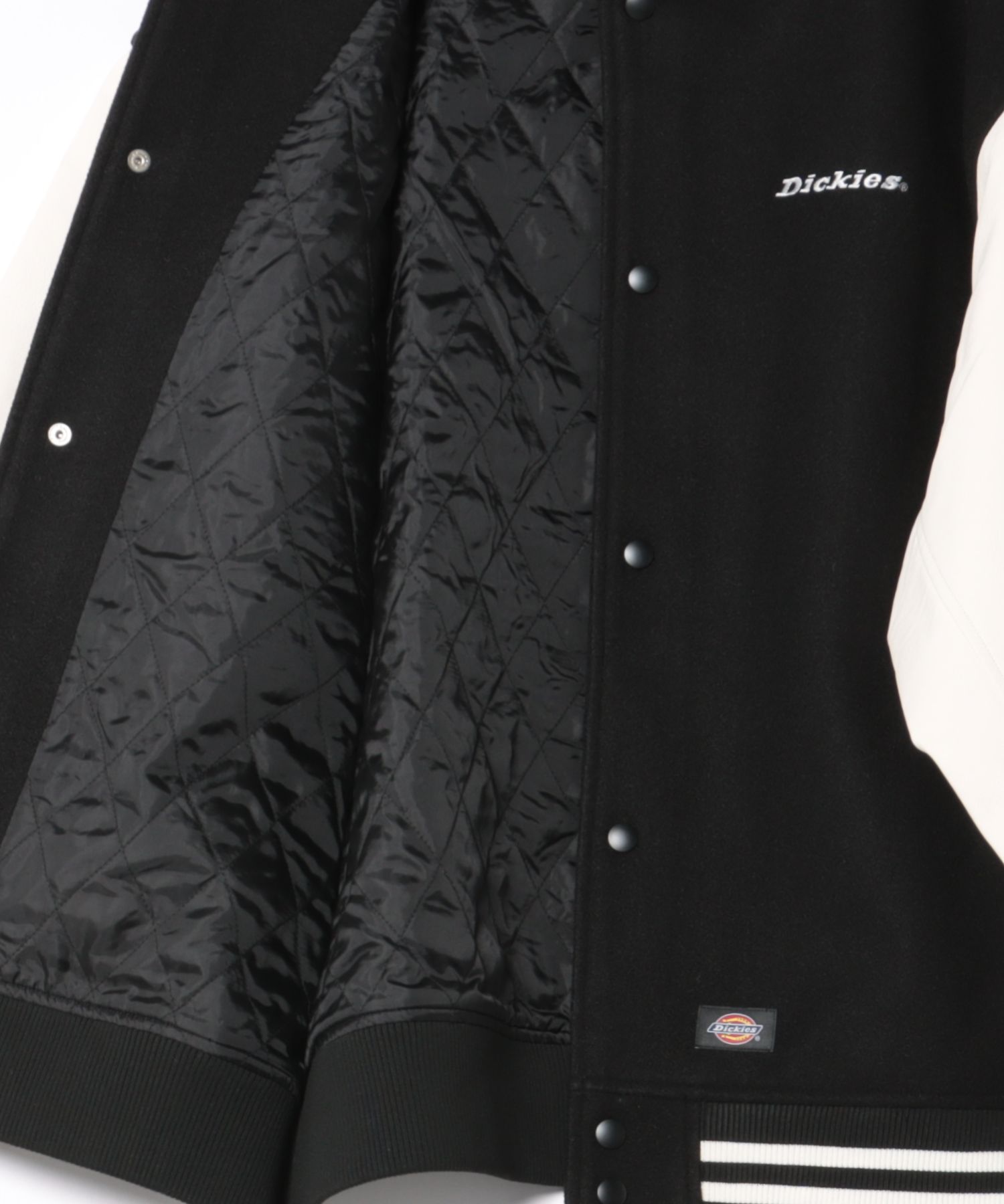 [値下げ]Dickies/ディッキーズ ロゴ刺繍 合成皮革切替 スタジアムジャンパー商品画像-31