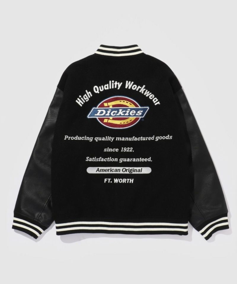 Dickies/ディッキーズ ロゴ刺繍 合成皮革切替 スタジアムジャンパー商品画像-37