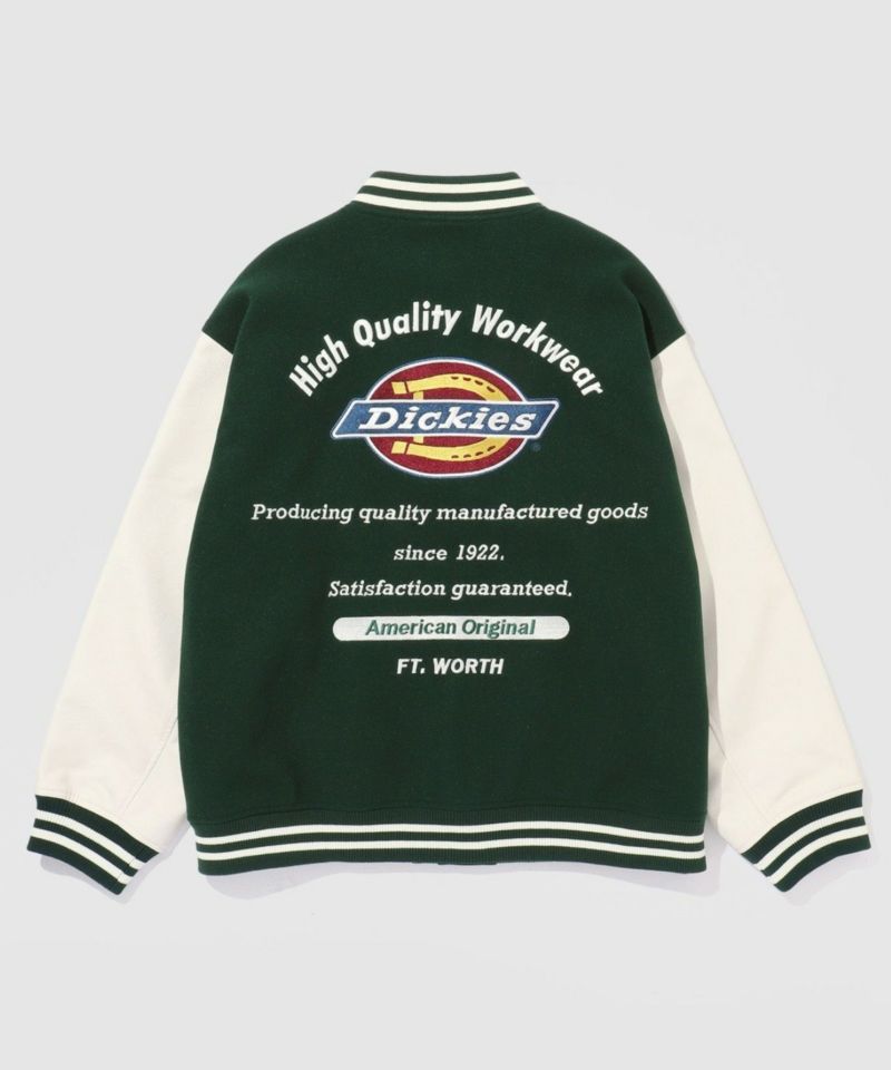 Dickies/ディッキーズ ロゴ刺繍 合成皮革切替 スタジアムジャンパー商品画像-39