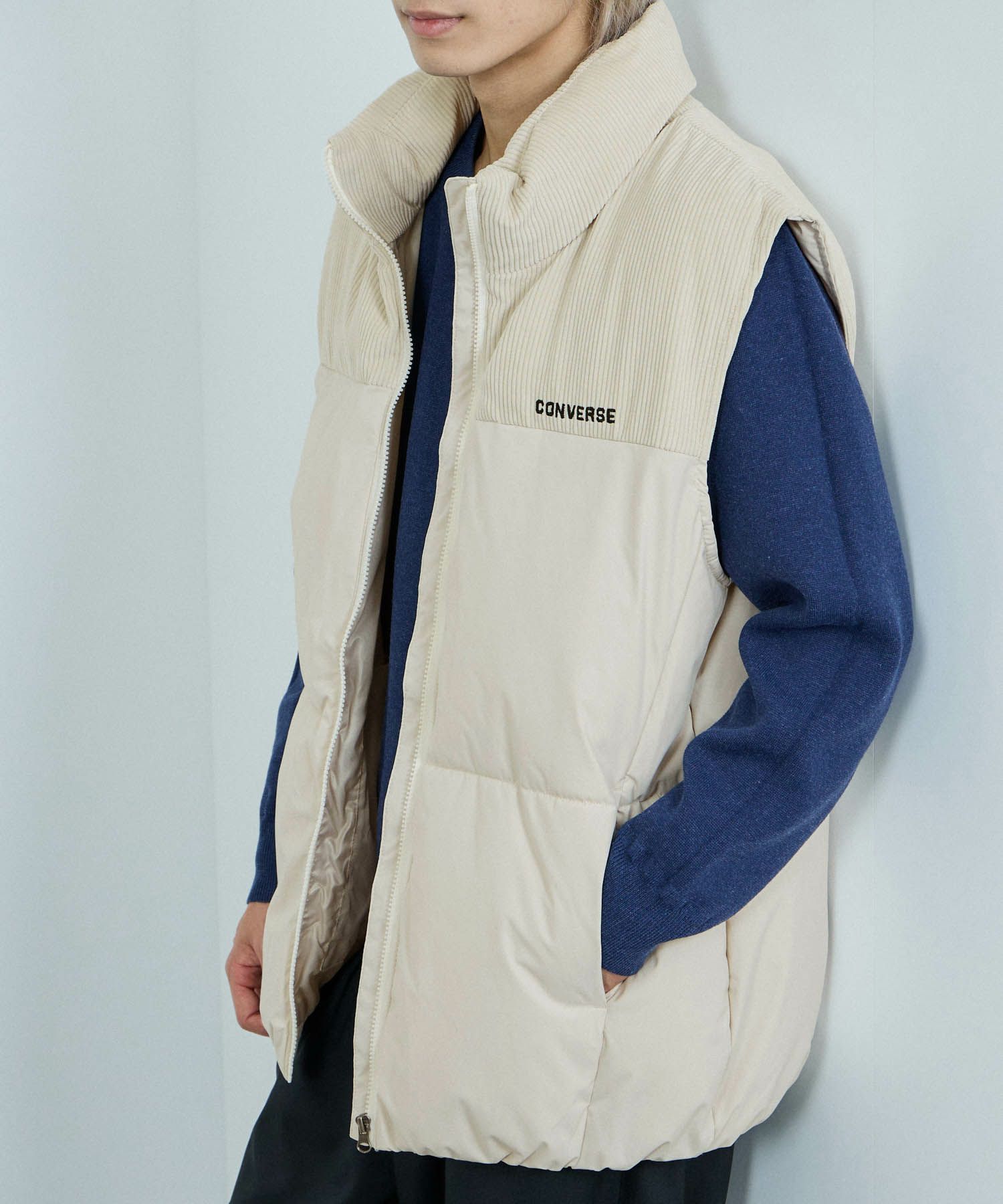 CONVERSE  切替中綿ベスト メンズ商品画像-3