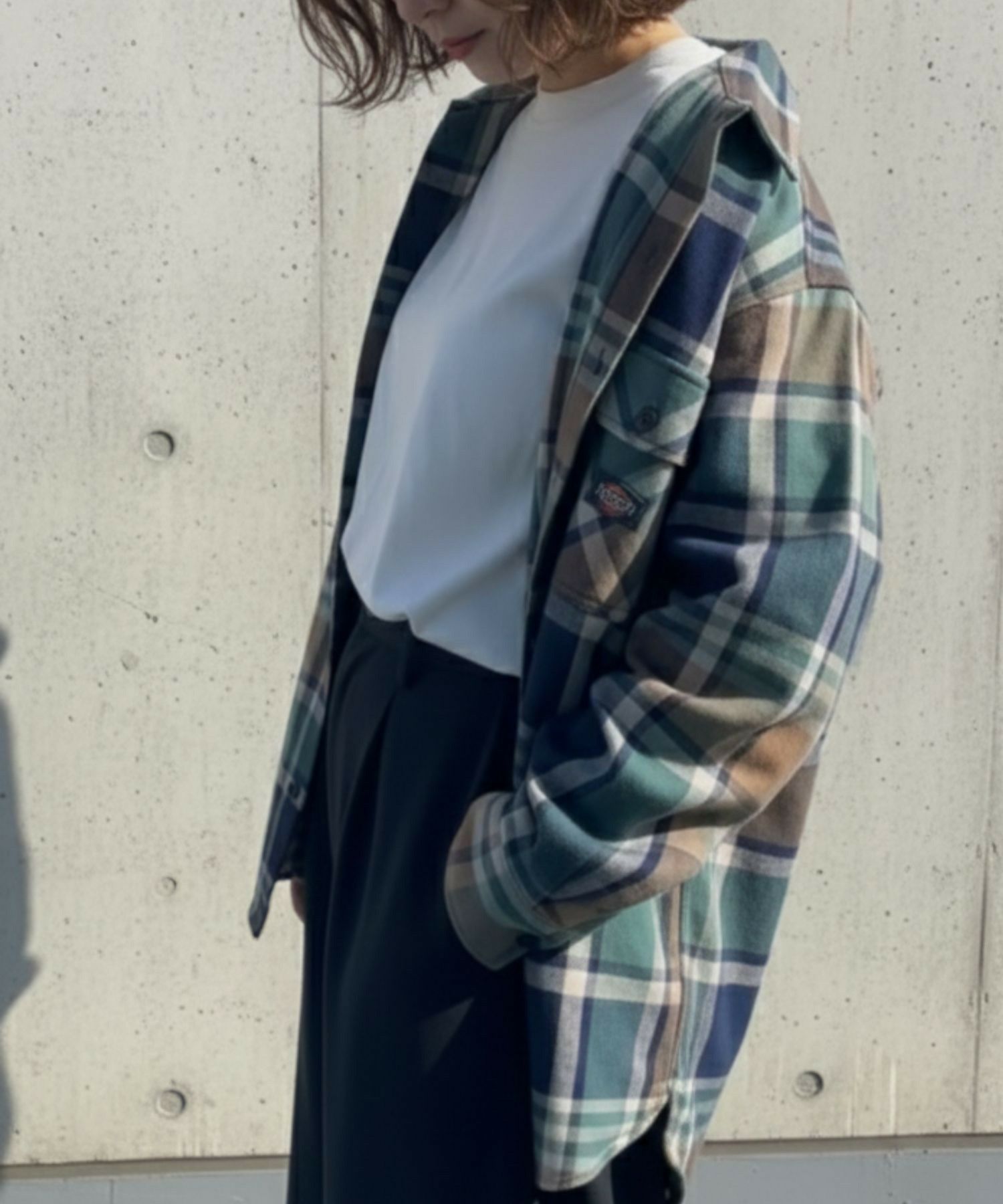 [値下げ]【別注】Dickies 100% Cotton Plaid Work Shirt Long Sleeve Unisex 綿100%チェック柄ワークシャツ ユニセックス メンズ商品画像-11