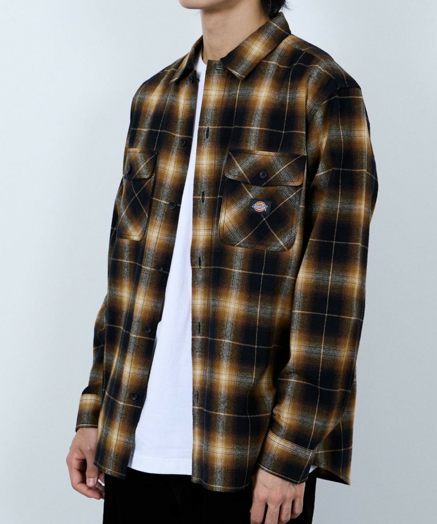[値下げ]【別注】Dickies 100% Cotton Plaid Work Shirt Long Sleeve Unisex 綿100%チェック柄ワークシャツ ユニセックス メンズ商品画像-17