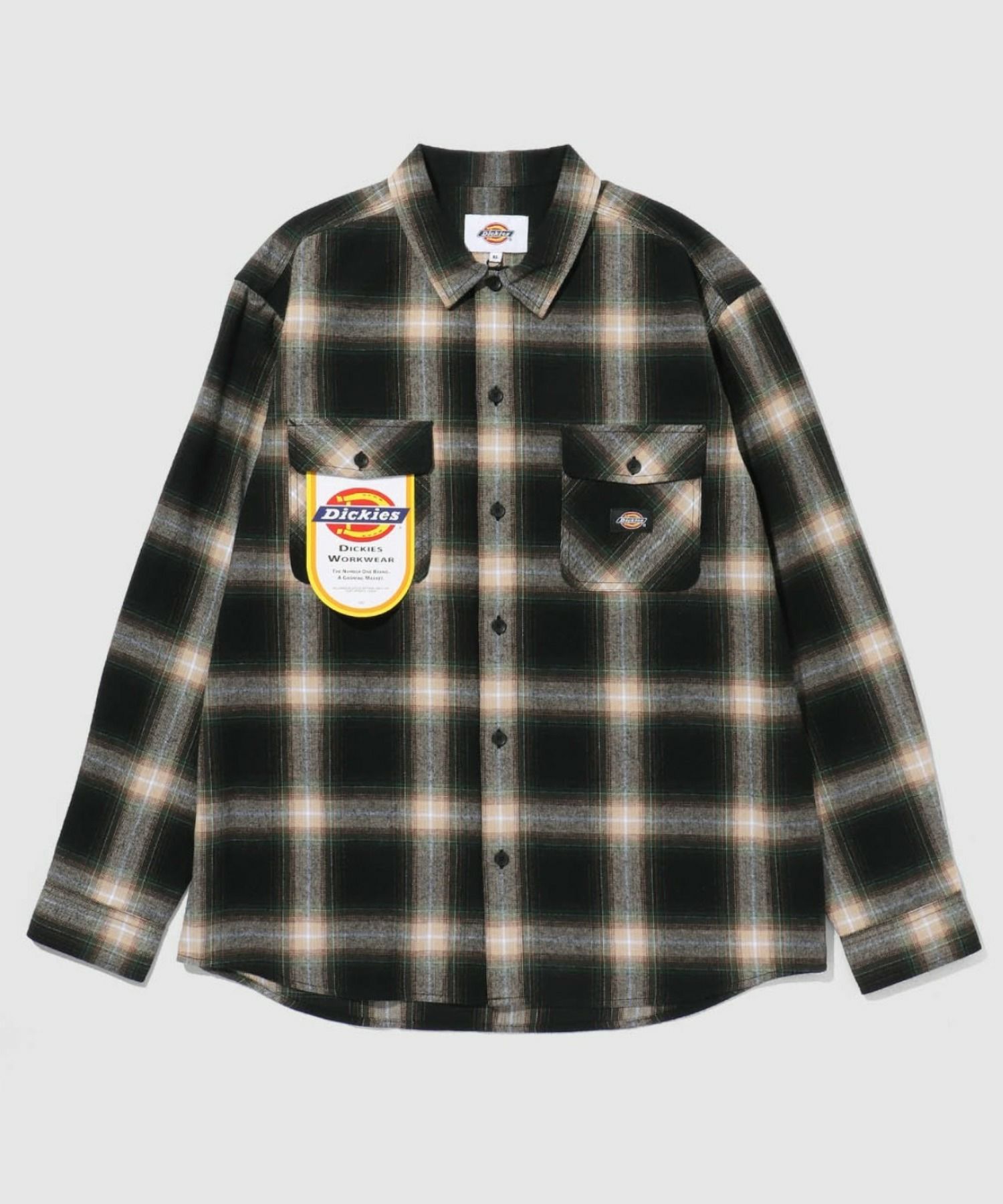 [値下げ]【別注】Dickies 100% Cotton Plaid Work Shirt Long Sleeve Unisex 綿100%チェック柄ワークシャツ ユニセックス メンズ商品画像-26