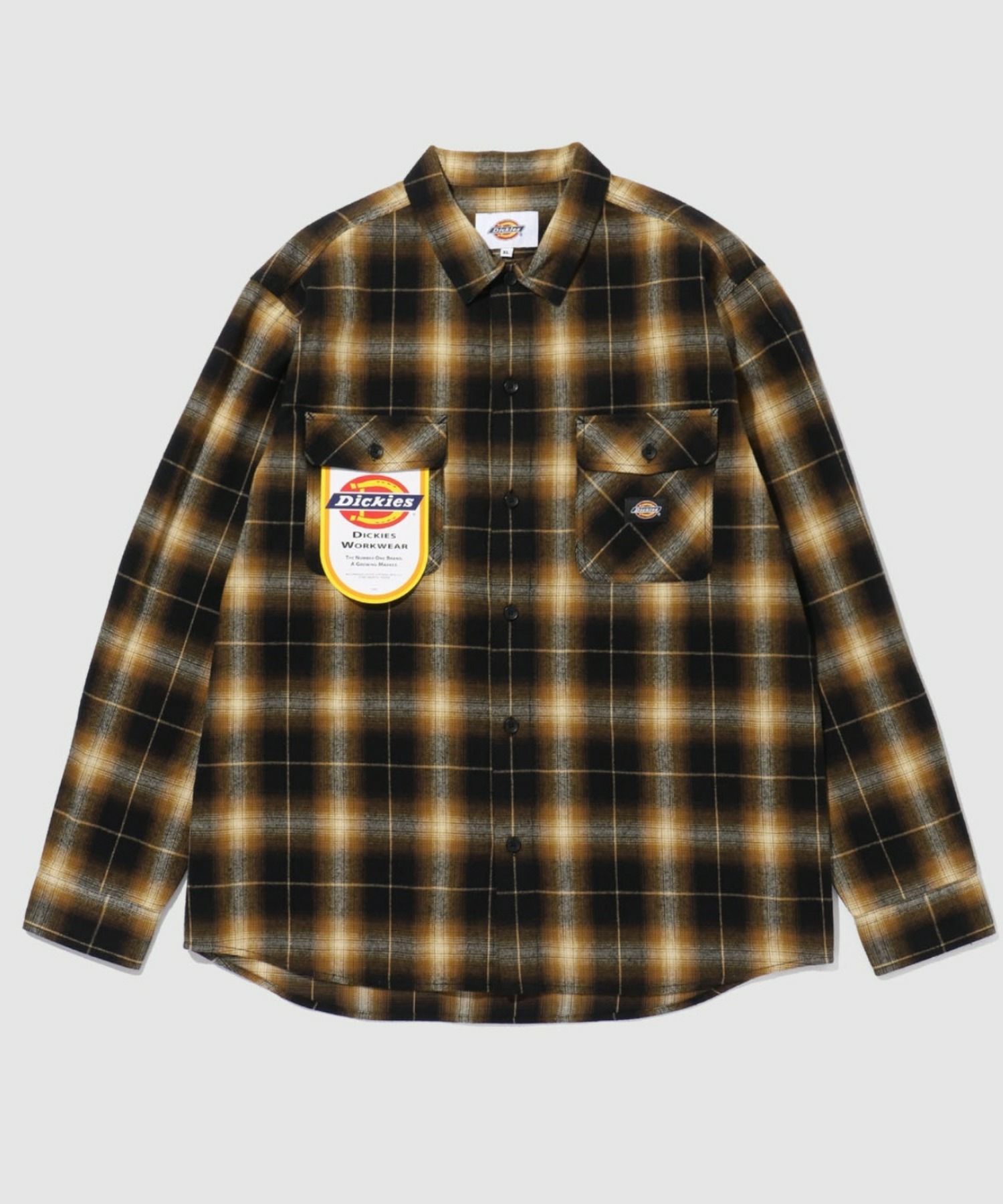 [値下げ]【別注】Dickies 100% Cotton Plaid Work Shirt Long Sleeve Unisex 綿100%チェック柄ワークシャツ ユニセックス メンズ商品画像-28