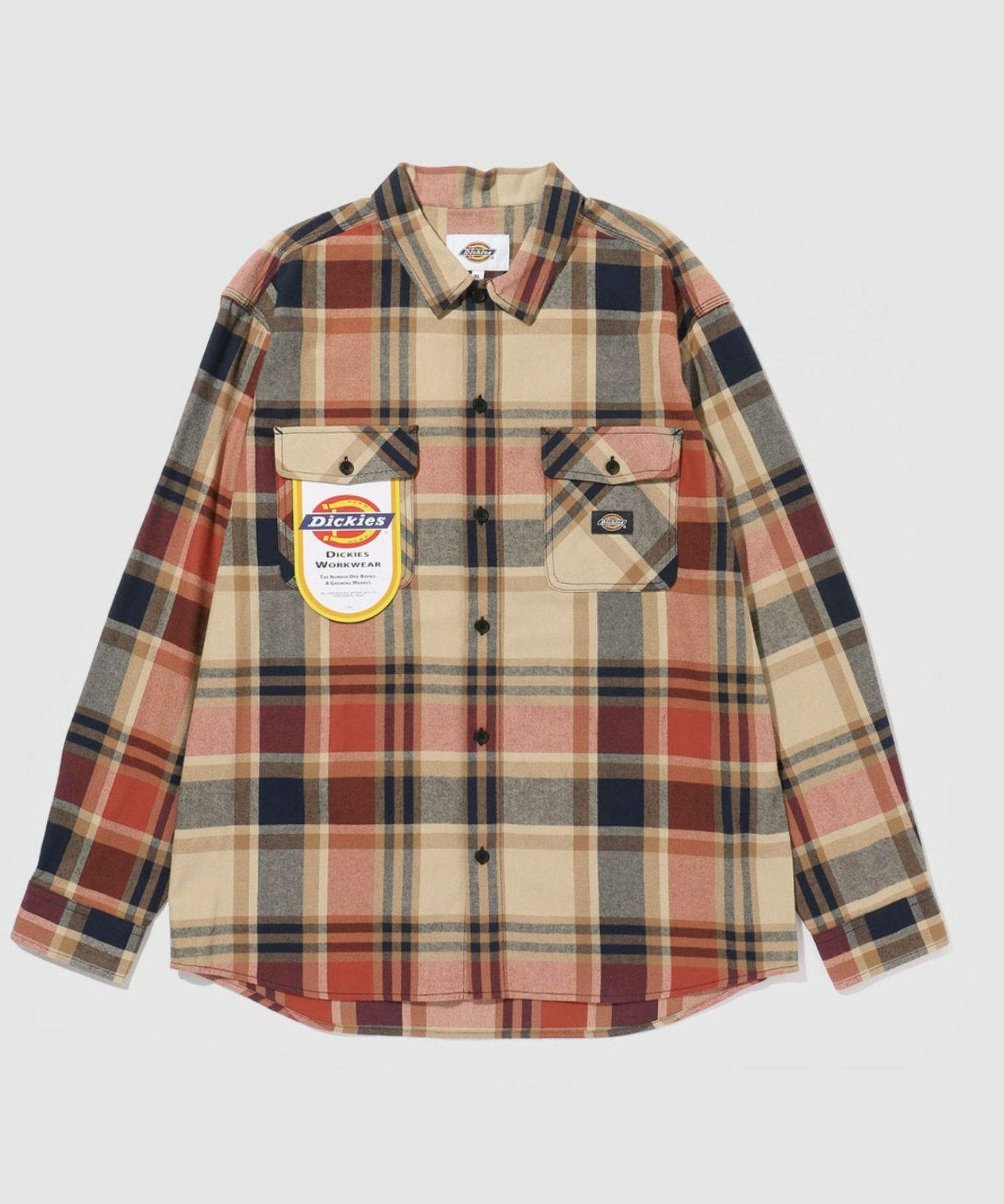 [値下げ]【別注】Dickies 100% Cotton Plaid Work Shirt Long Sleeve Unisex 綿100%チェック柄ワークシャツ ユニセックス メンズ商品画像-29
