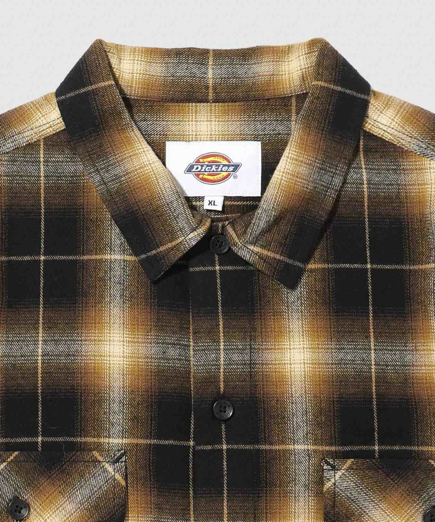 【別注】Dickies 100% Cotton Plaid Work Shirt Long Sleeve Unisex 綿100%チェック柄ワークシャツ ユニセックス メンズ商品サムネイル-30