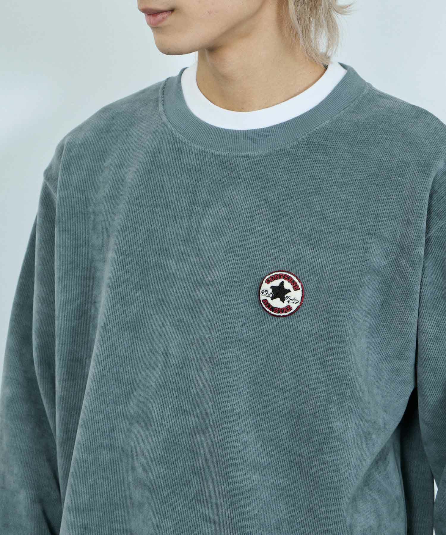 CONVERSE リブ裏ボアトレーナー メンズ