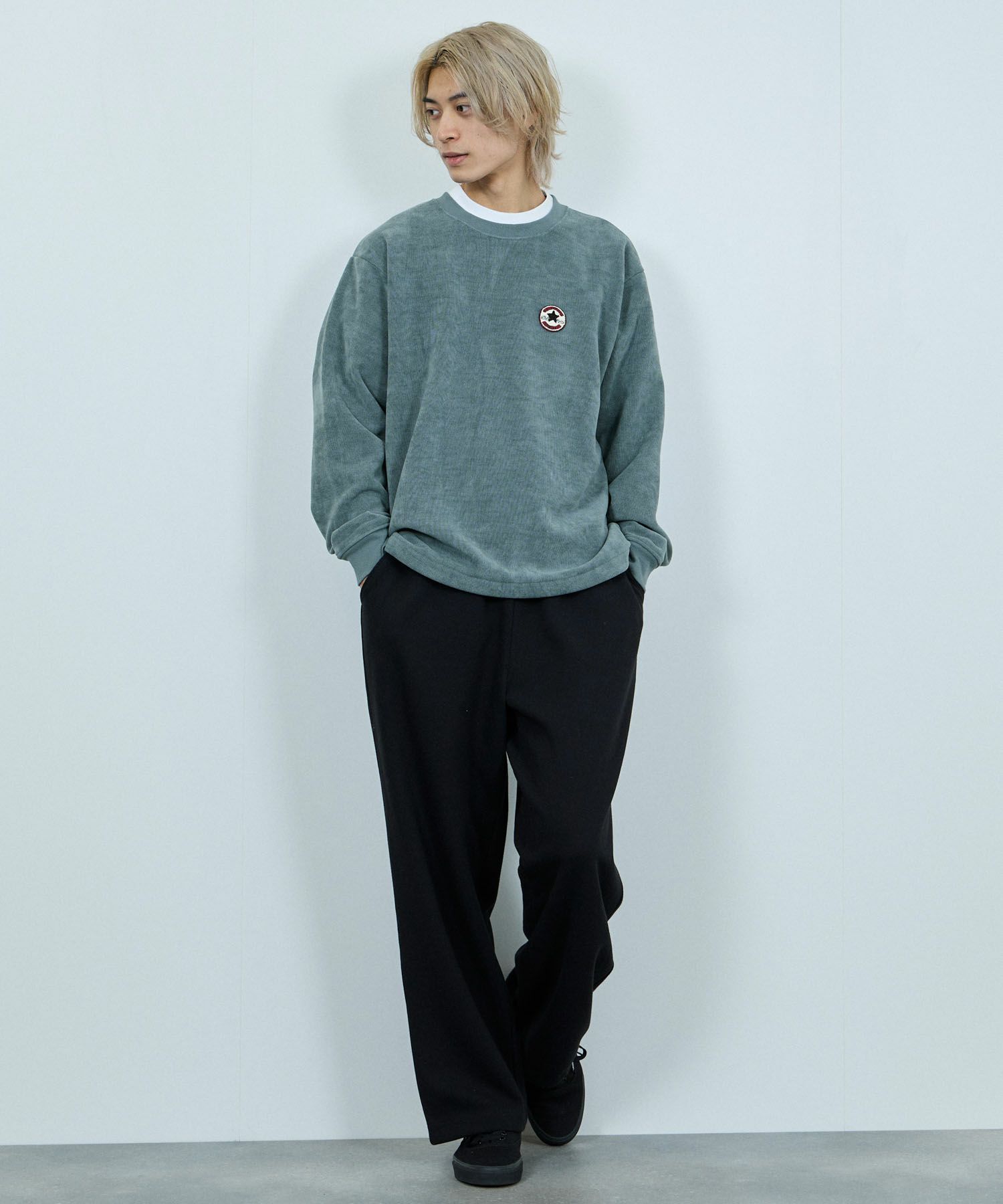 CONVERSE  リブ裏ボアトレーナー メンズ商品画像-6