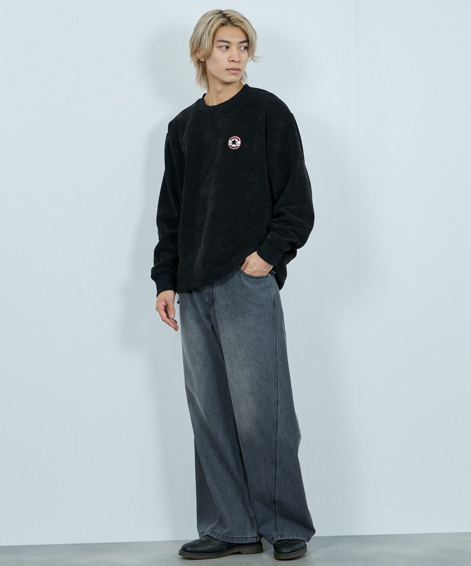 CONVERSE  リブ裏ボアトレーナー メンズ商品画像-13