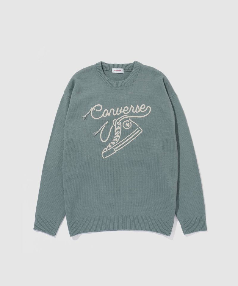 CONVERSE 刺繍デザインニット メンズ