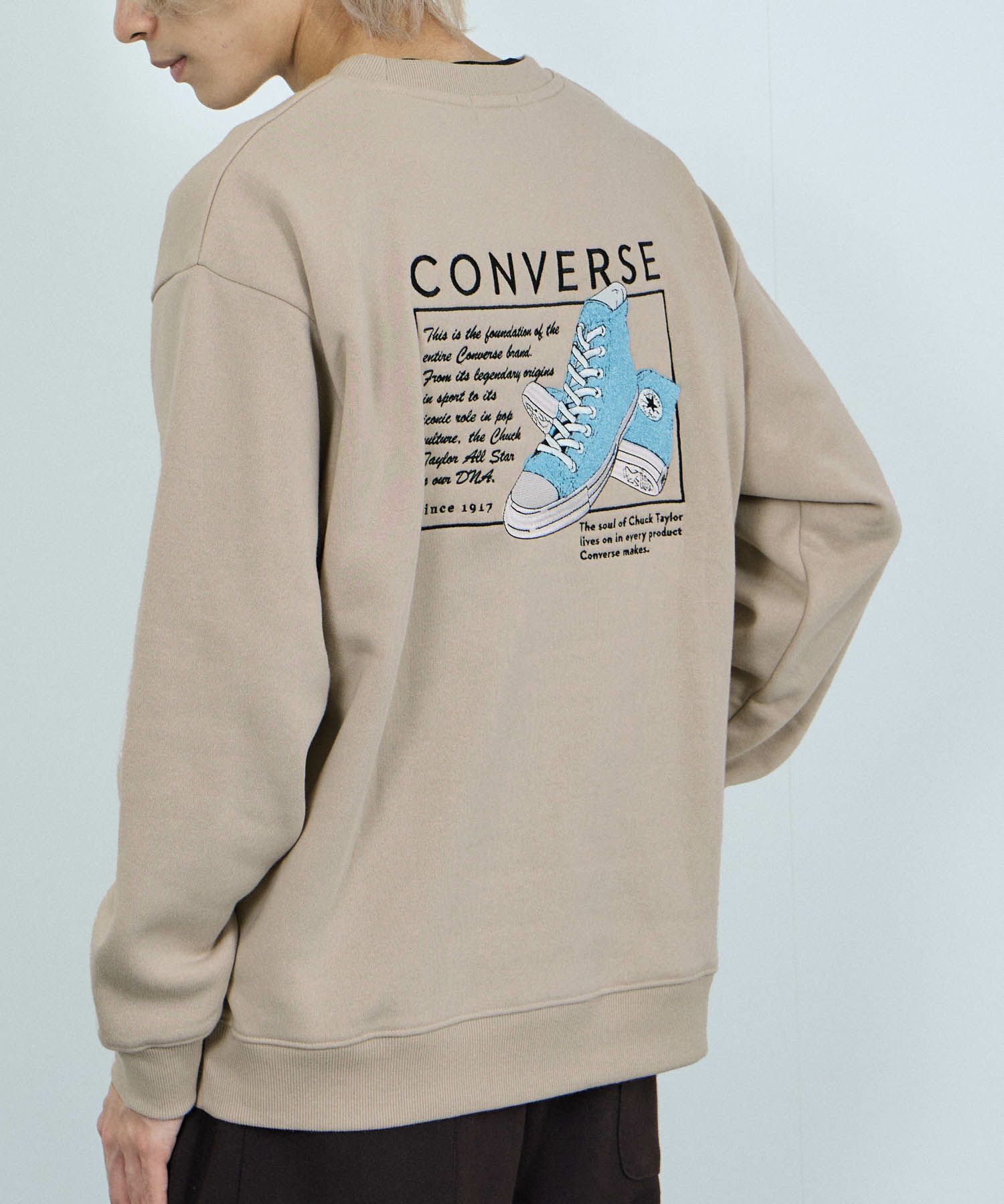 CONVERSE バックサガラ刺繍スウェット メンズ