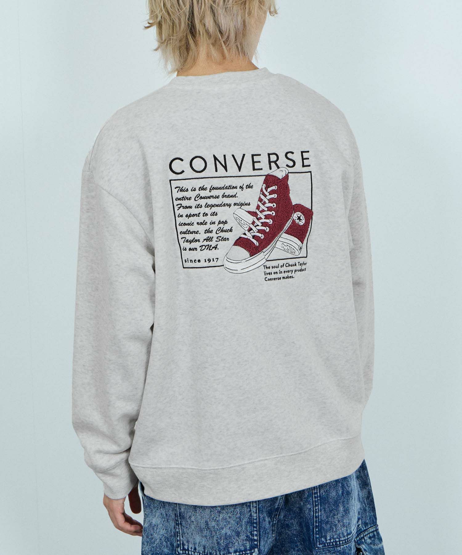 CONVERSE バックサガラ刺繍スウェット メンズ