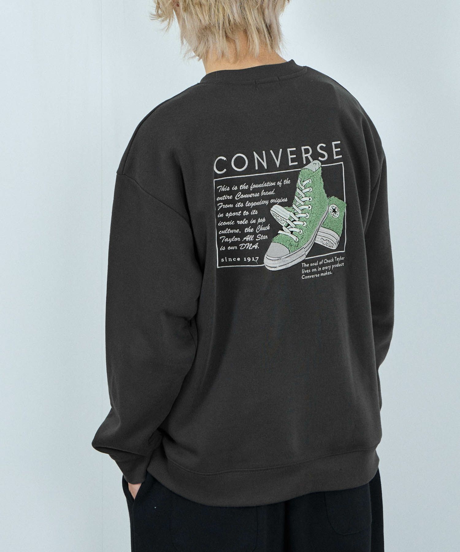 CONVERSE バックサガラ刺繍スウェット メンズ