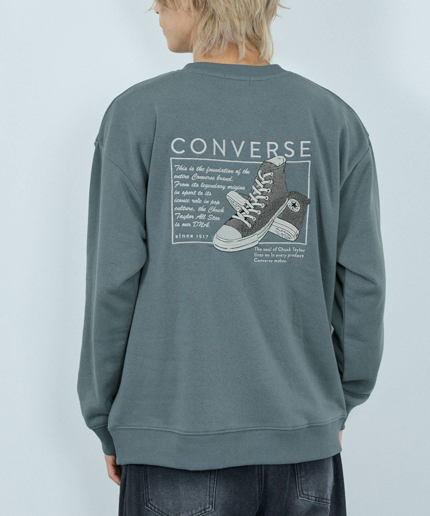 CONVERSE バックサガラ刺繍スウェット メンズ