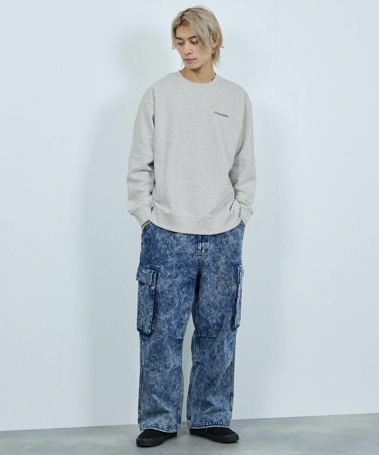 CONVERSE バックサガラ刺繍スウェット メンズ