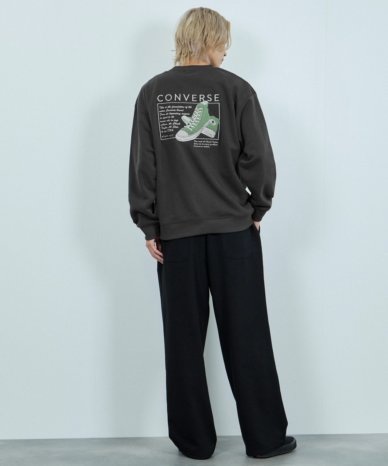 CONVERSE バックサガラ刺繍スウェット メンズ