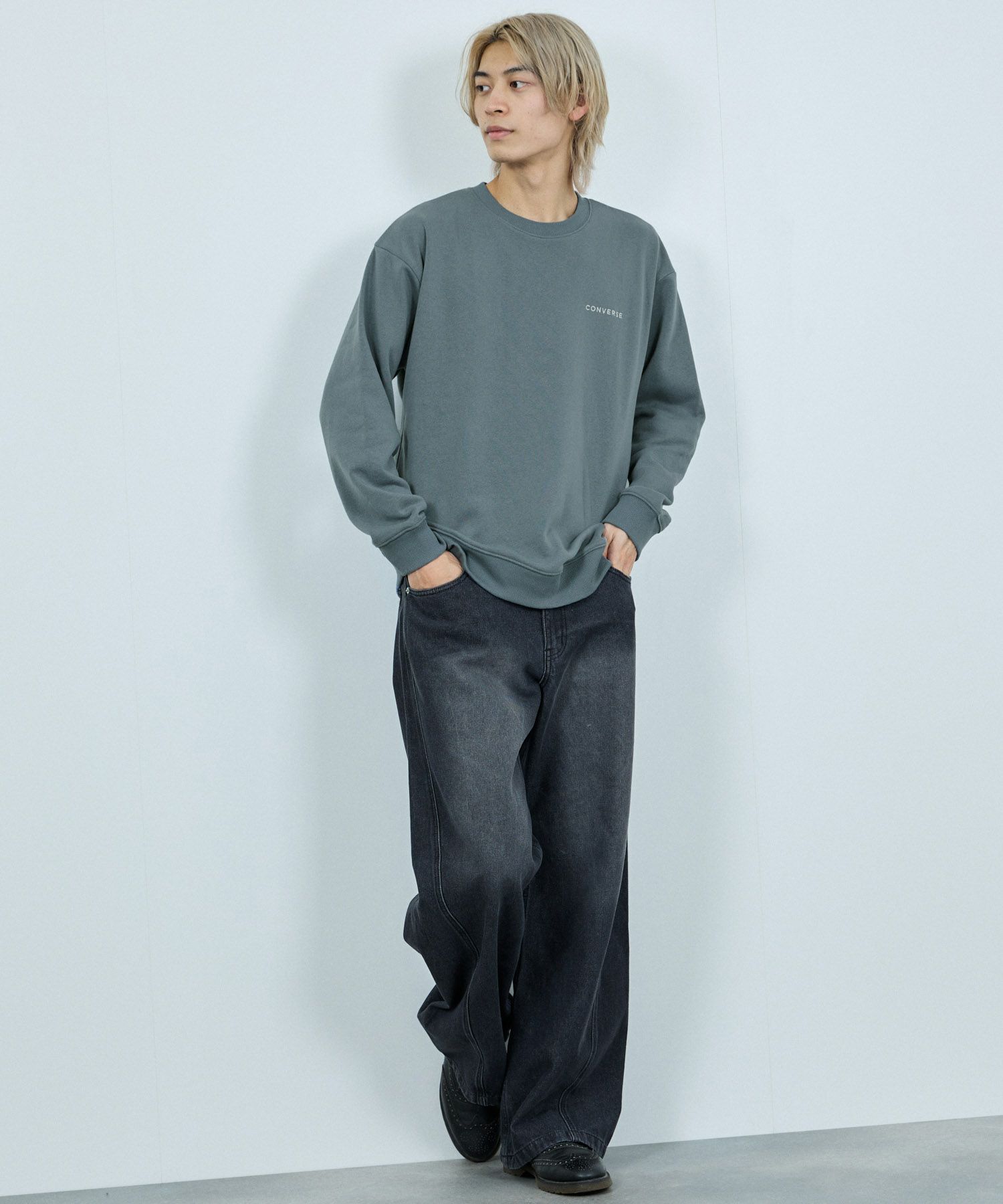 CONVERSE バックサガラ刺繍スウェット メンズ