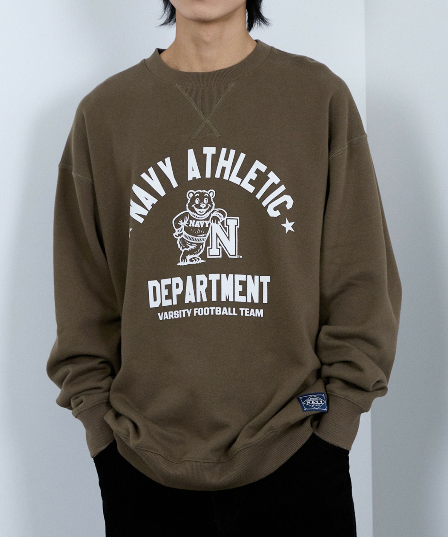 NAVY  ウォッシュバルーントレーナー メンズ商品画像-5