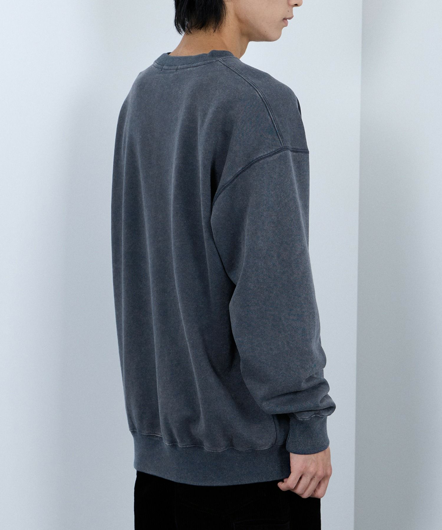 NAVY ウォッシュバルーントレーナー メンズ