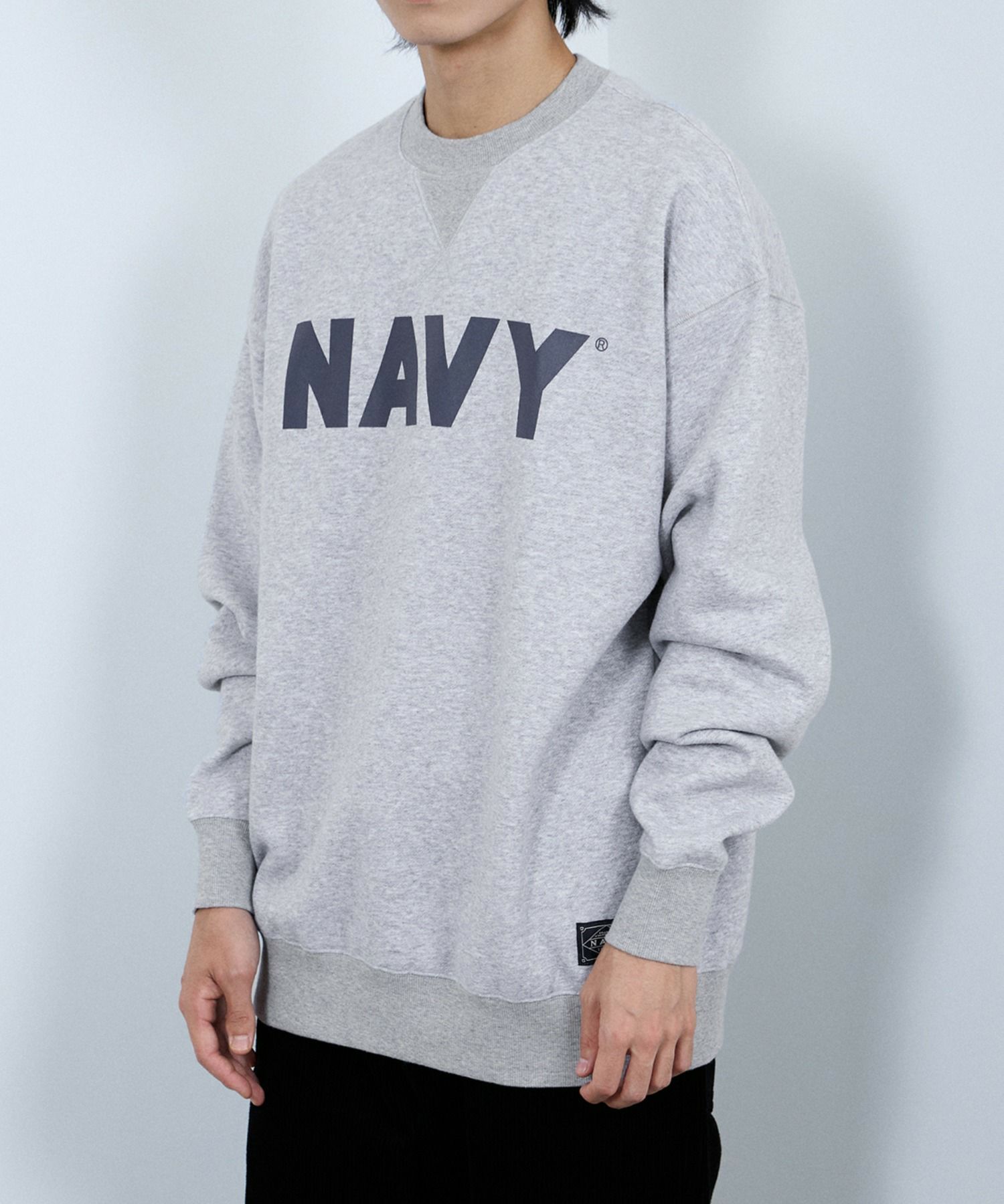 NAVY ウォッシュバルーントレーナー メンズ