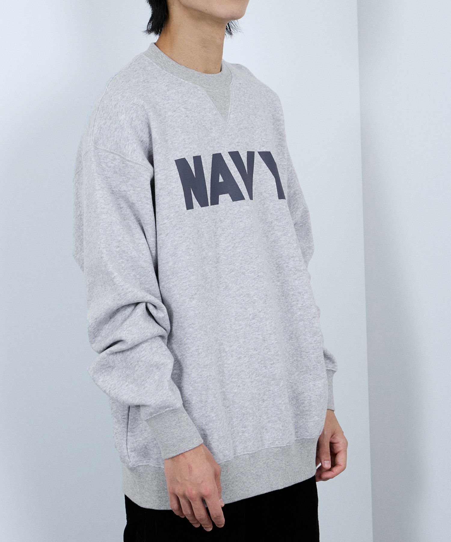 NAVY ウォッシュバルーントレーナー メンズ