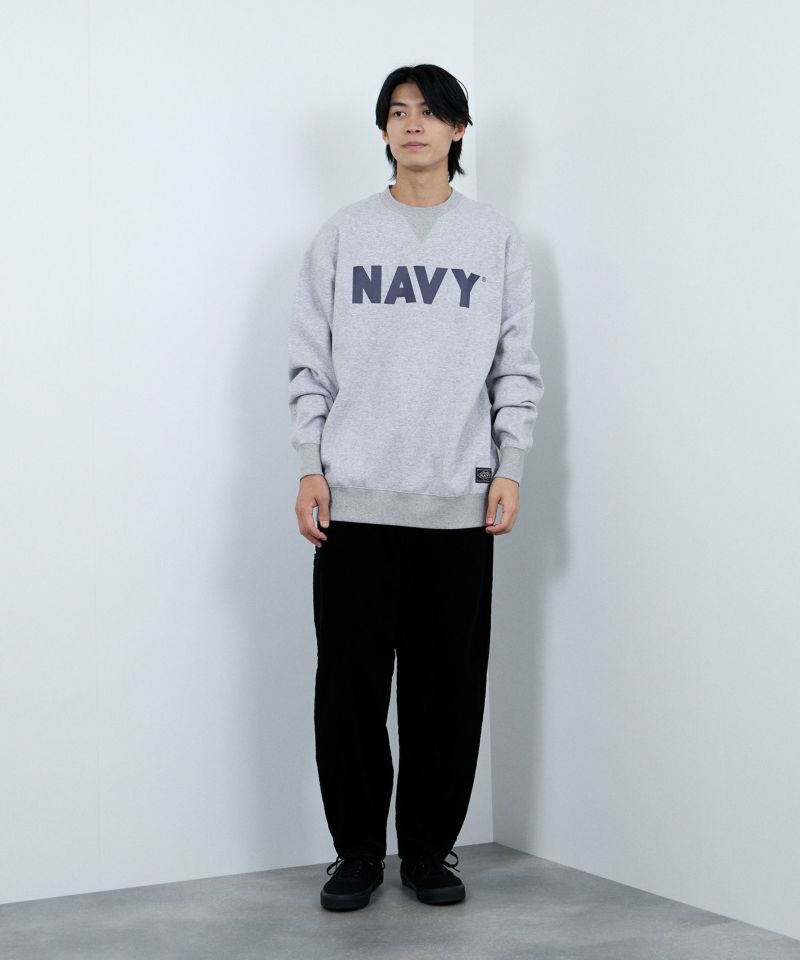 NAVY  ウォッシュバルーントレーナー メンズ商品画像-12