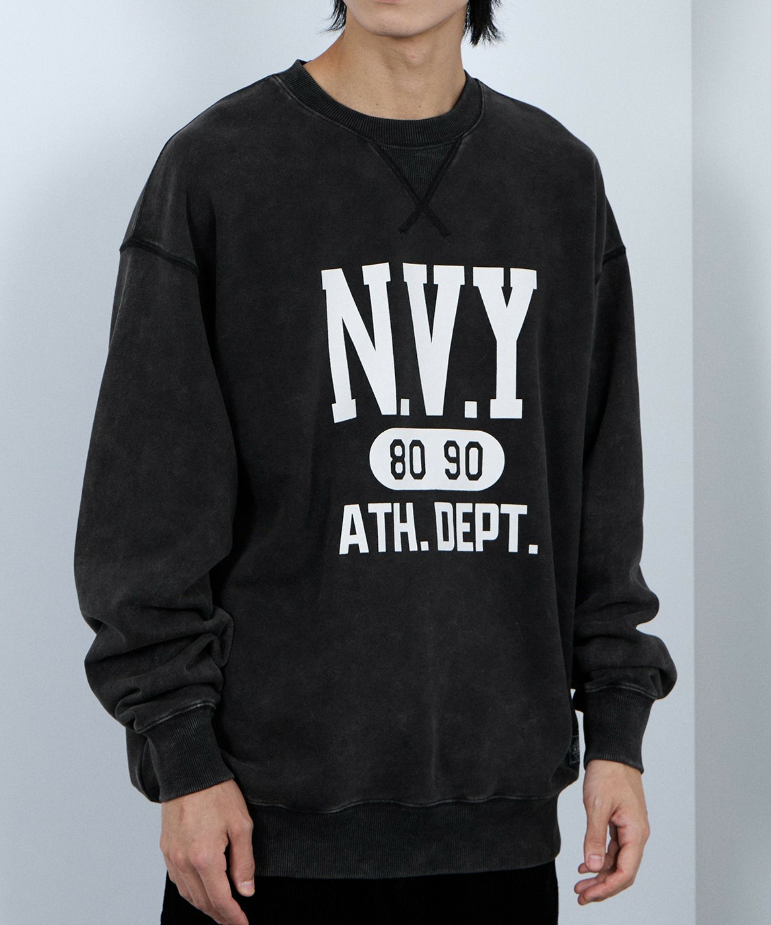 NAVY  ウォッシュバルーントレーナー メンズ商品画像-13