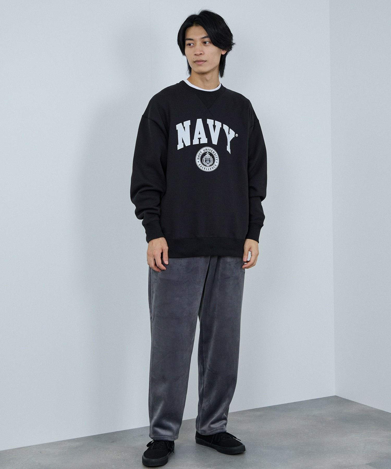 NAVY  ウォッシュバルーントレーナー メンズ商品画像-17