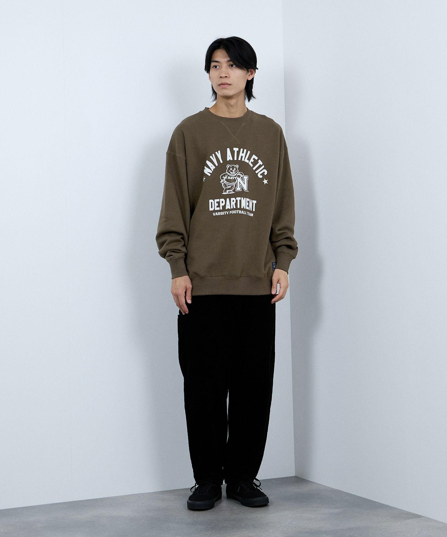 NAVY ウォッシュバルーントレーナー メンズ