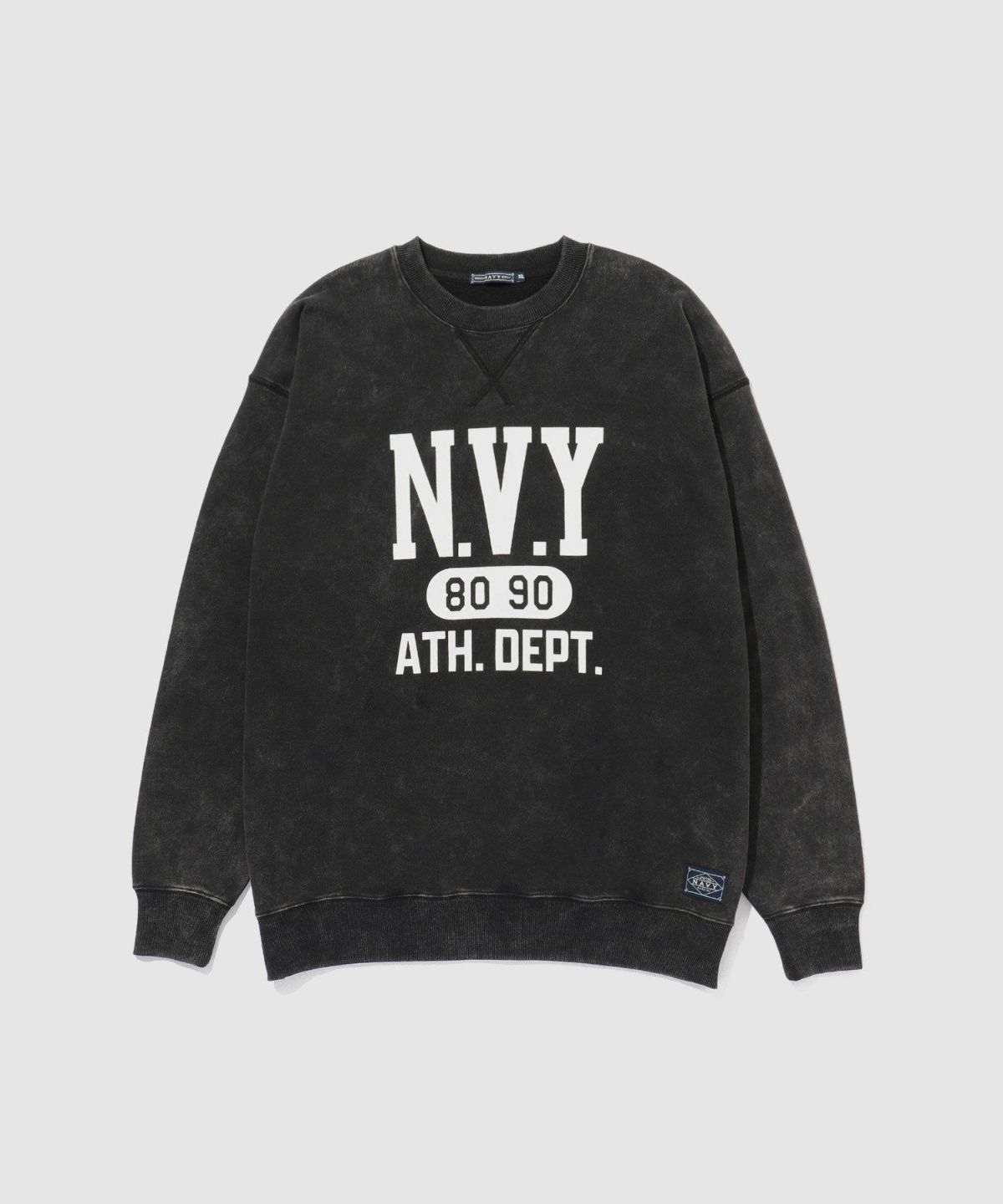 NAVY ウォッシュバルーントレーナー メンズ