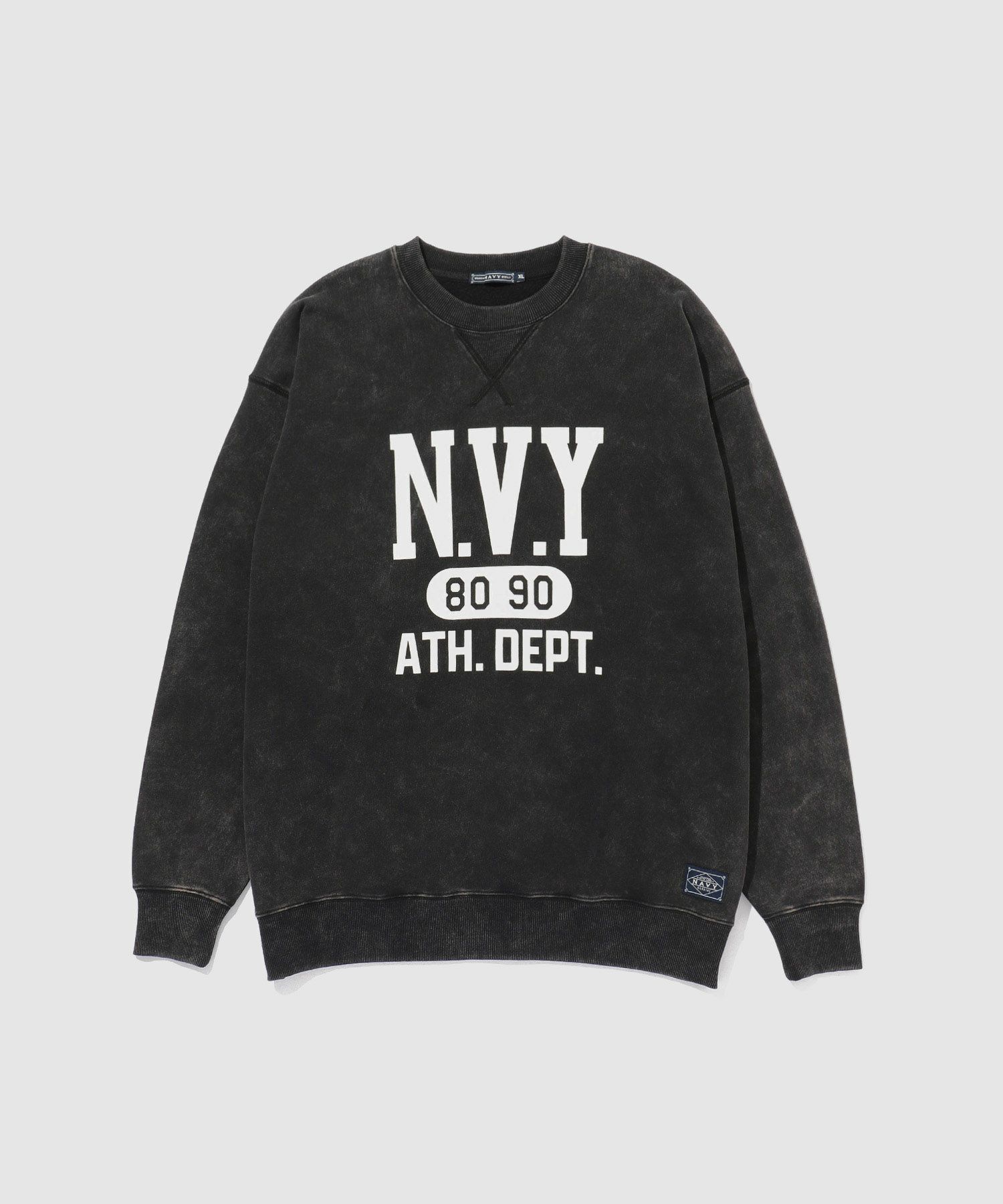 NAVY ウォッシュバルーントレーナー メンズ
