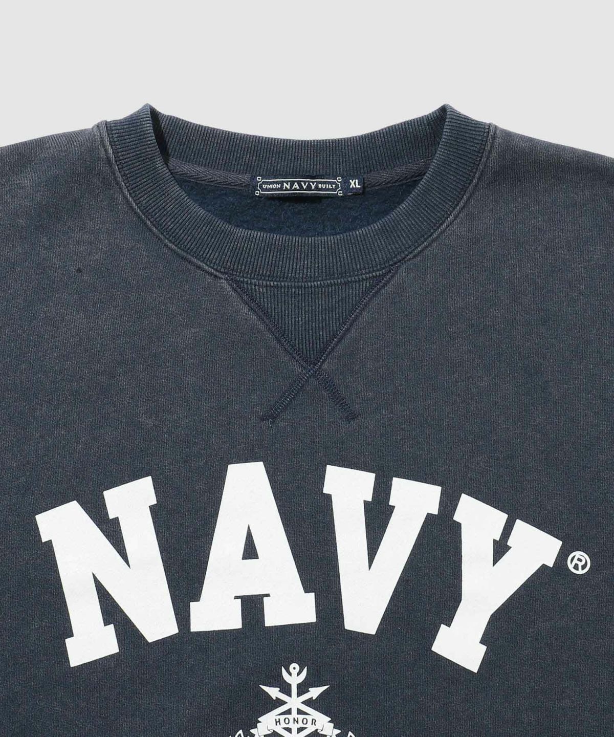 NAVY ウォッシュバルーントレーナー メンズ