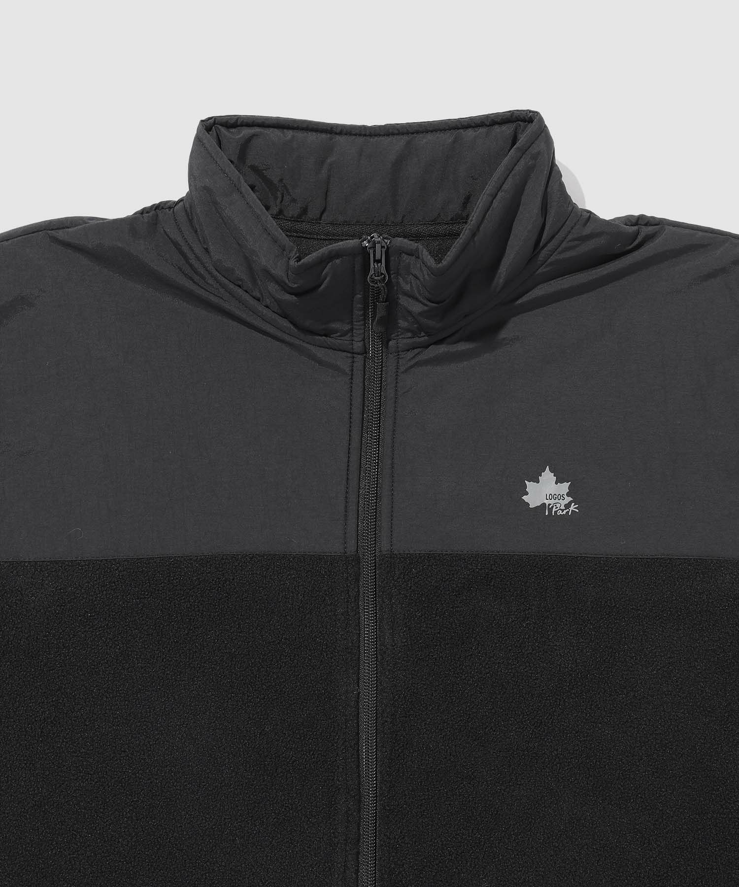 【WEB限定】LOGOS PARK 胸切り替えスタンドネックフリースフルジップ メンズ
