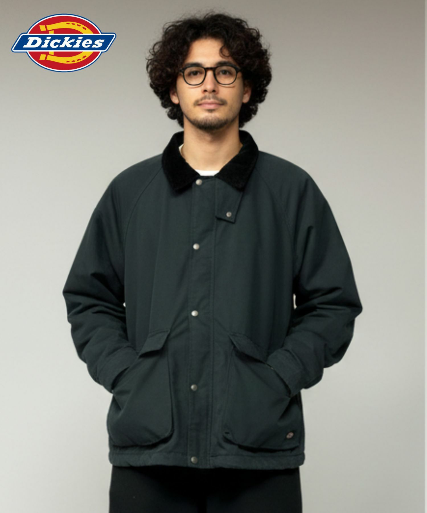 [期間限定価格]Dickies 襟コーデュロイ切り替え 薄中綿 ワークジャケット商品サムネイル-1