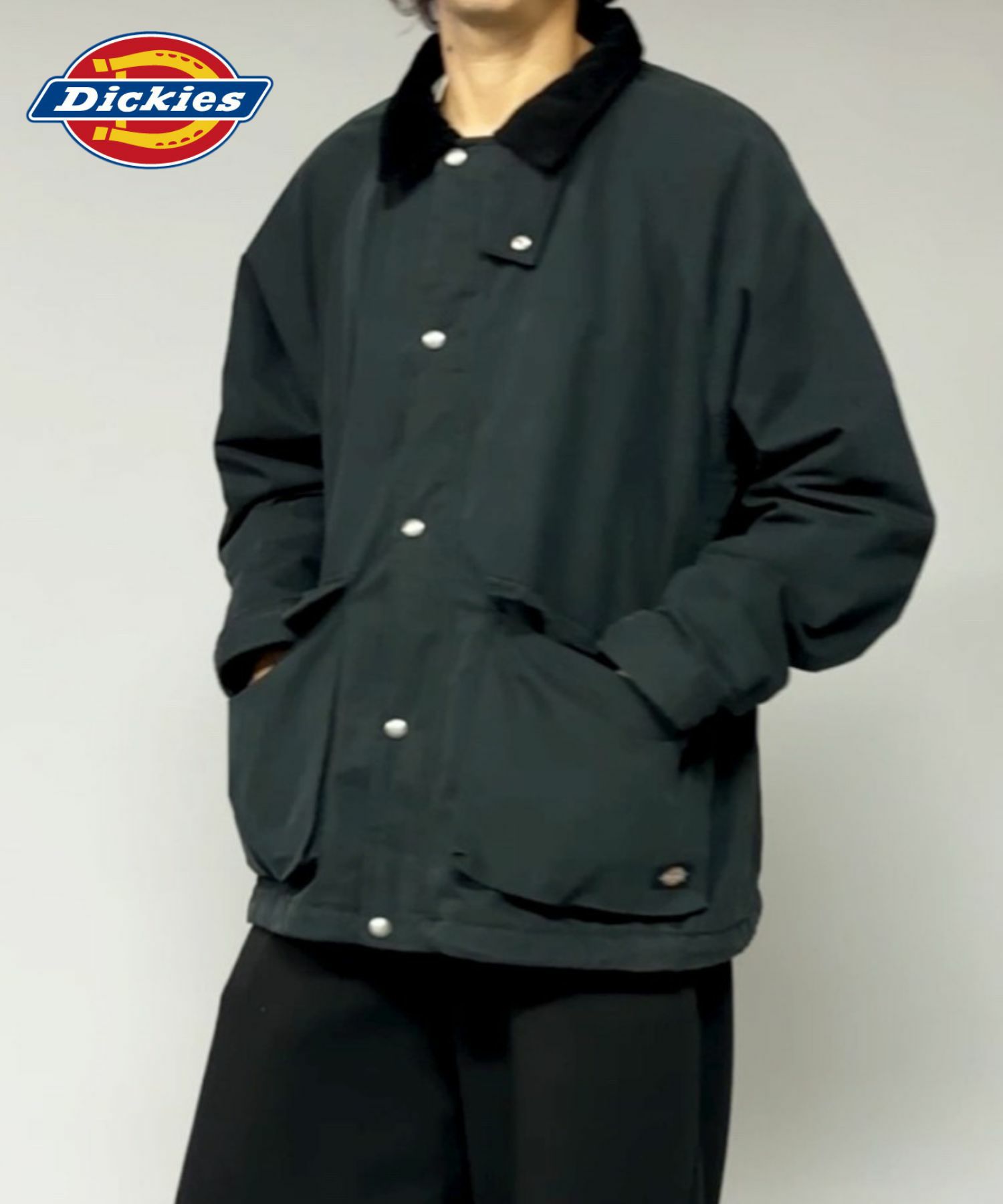 [期間限定価格]Dickies 襟コーデュロイ切り替え 薄中綿 ワークジャケット商品画像-3