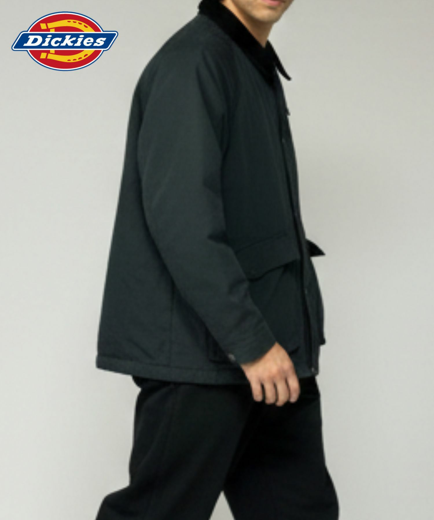 [期間限定価格]Dickies 襟コーデュロイ切り替え 薄中綿 ワークジャケット商品画像-4