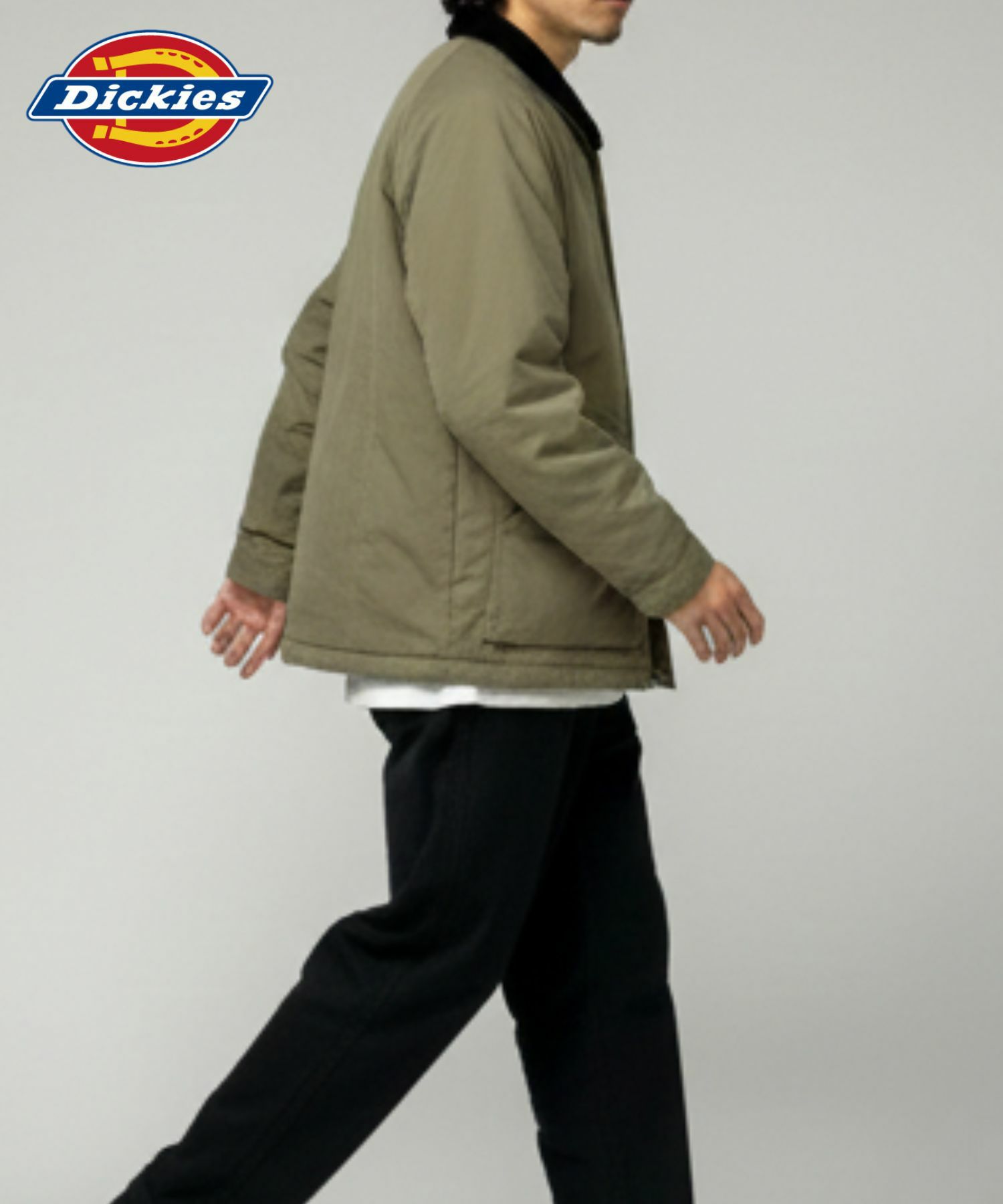 [期間限定価格]Dickies 襟コーデュロイ切り替え 薄中綿 ワークジャケット商品画像-5