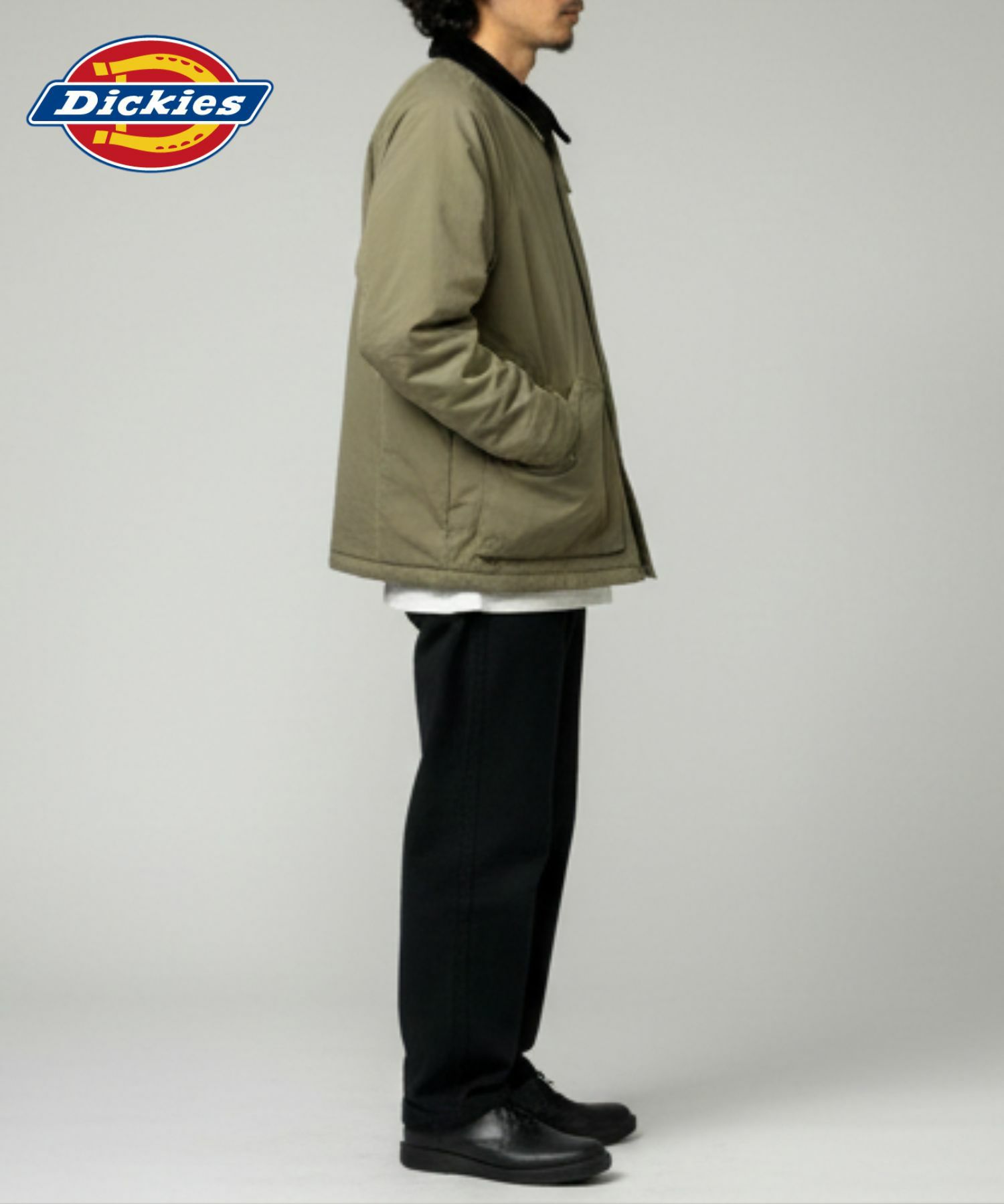 [期間限定価格]Dickies 襟コーデュロイ切り替え 薄中綿 ワークジャケット商品画像-6