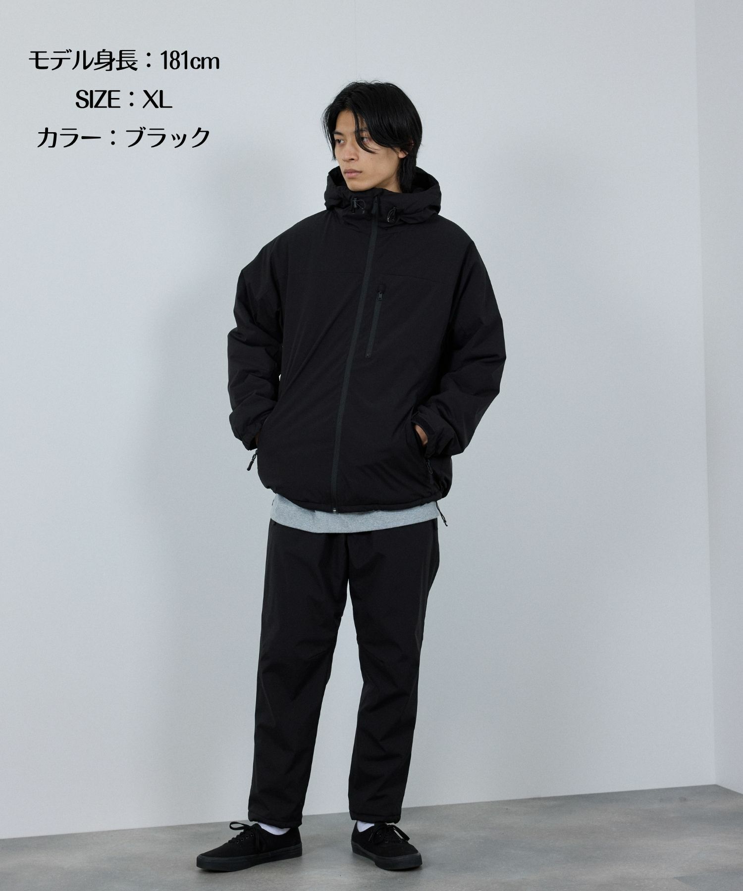 NAVY シャットアウター SOLOTEX(R)使用 裏シャギーフードジャケット メンズ商品画像-4