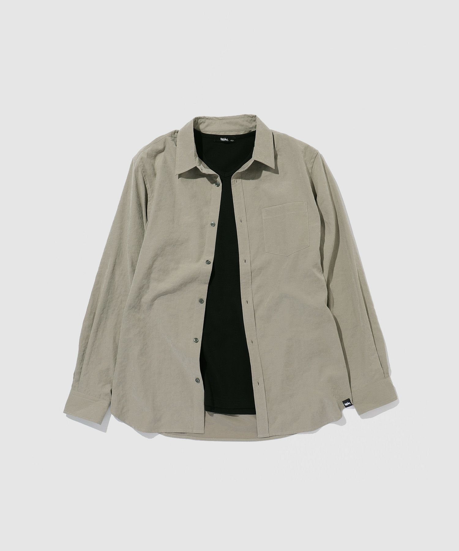 MOSSIMO TNピーチ素材シャツ×テレコTシャツアンサンブル メンズ