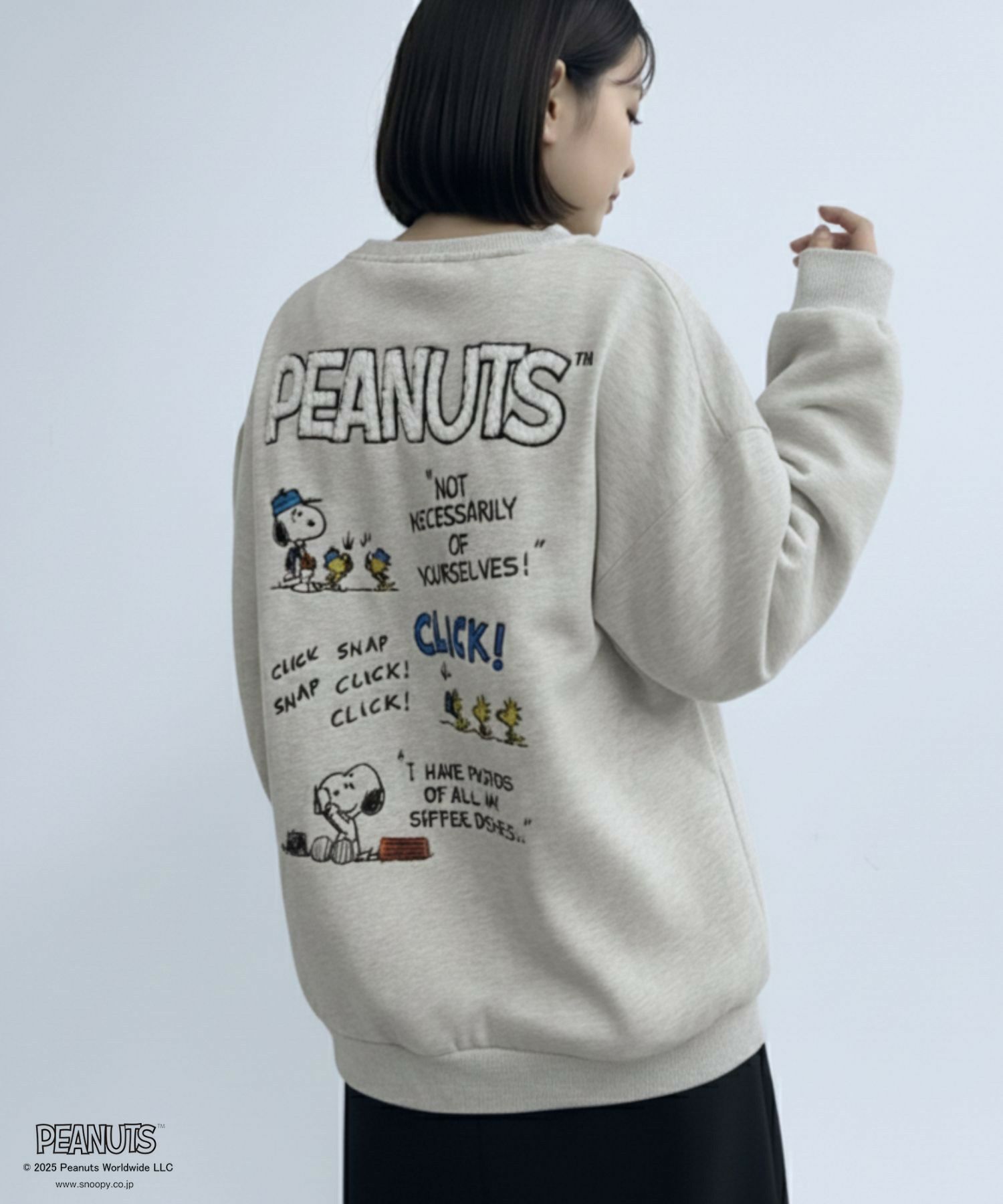 PEANUTS SNOOPY 刺繍トレーナー メンズ商品サムネイル-1