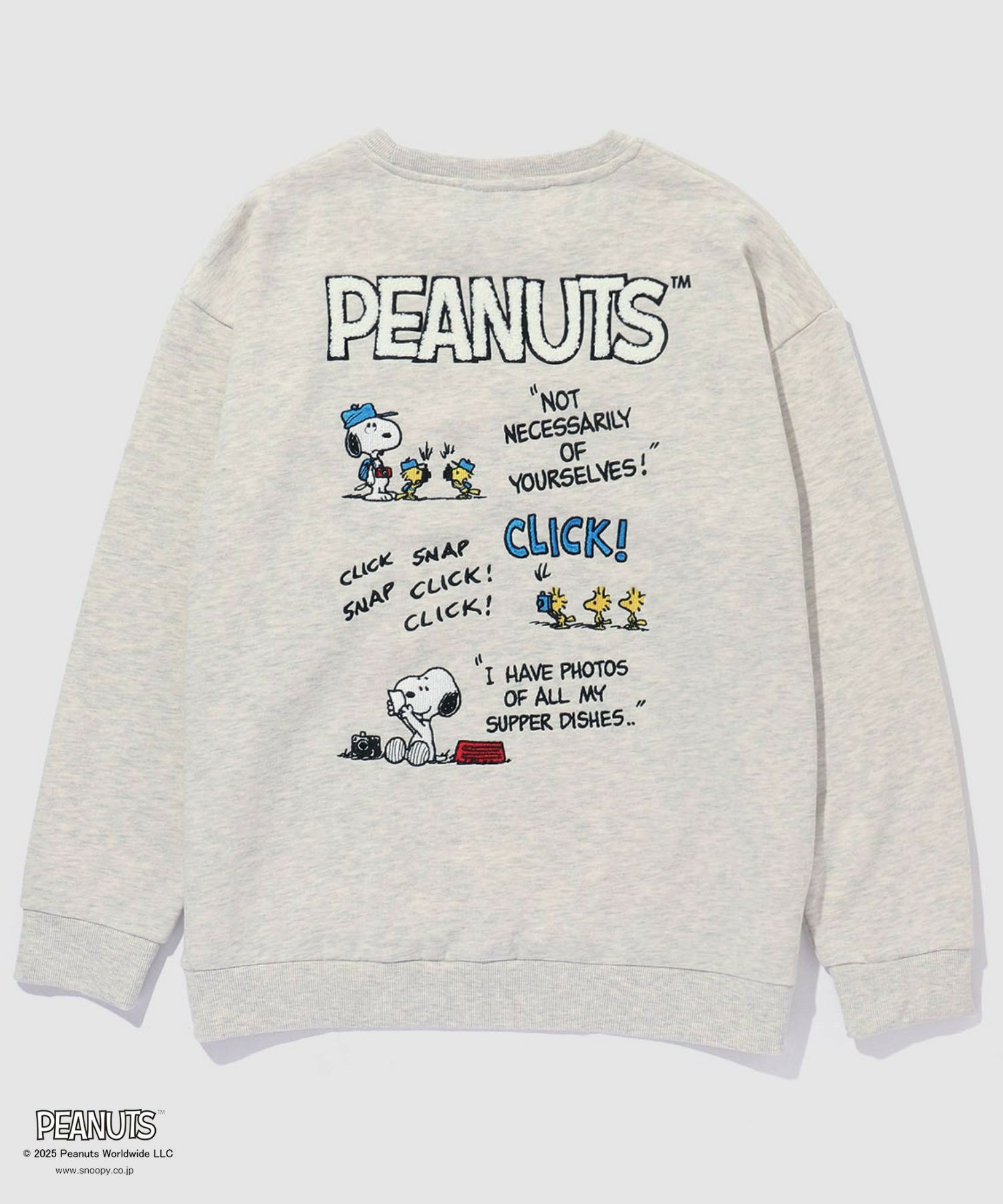 PEANUTS SNOOPY 刺繍トレーナー メンズ