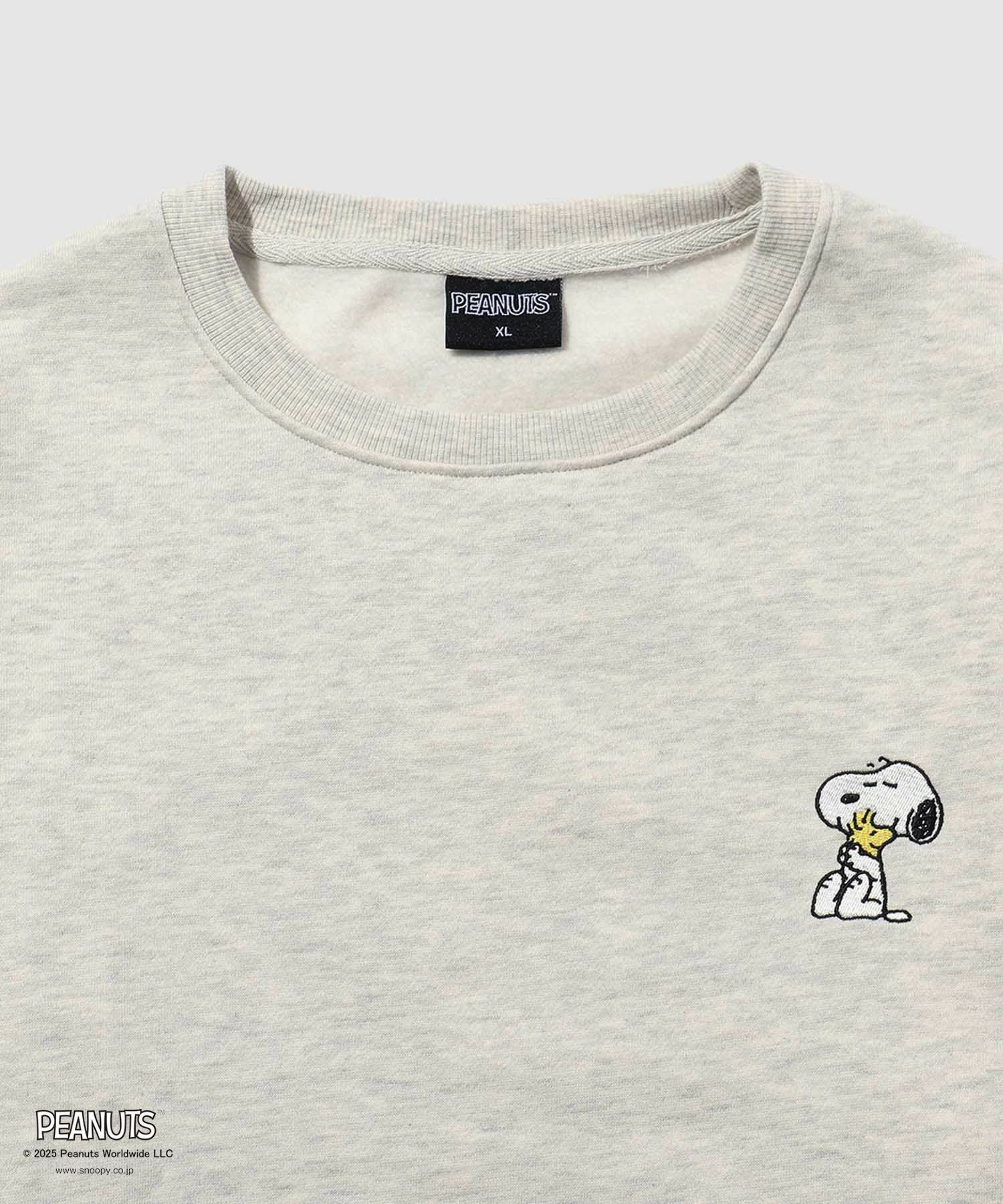 PEANUTS SNOOPY 刺繍トレーナー メンズ