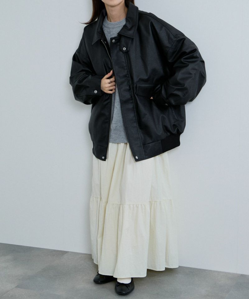 nAvy  レザー調ブルゾン レディース商品画像-9