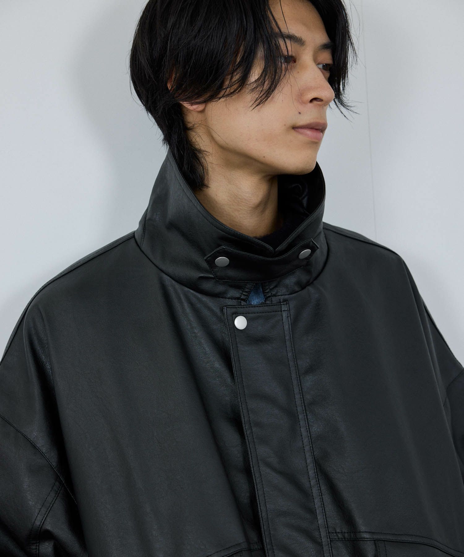 [最終さらに50%OFF]nAvy  レザー調ブルゾン レディース商品画像-13