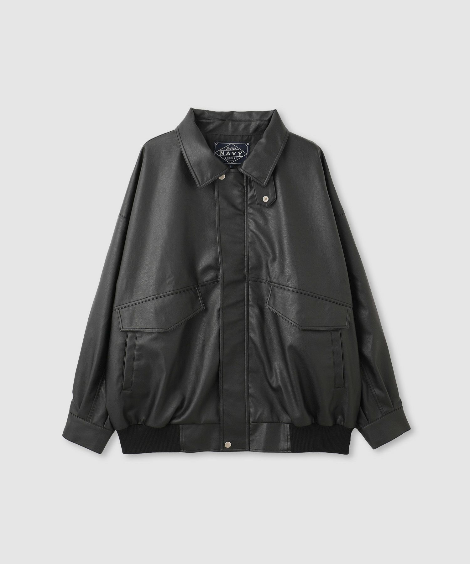 [値下げ]nAvy  レザー調ブルゾン レディース商品画像-17