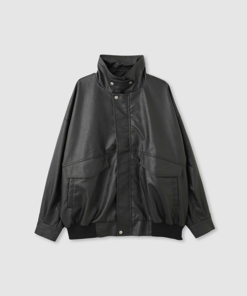 nAvy  レザー調ブルゾン レディース商品画像-18