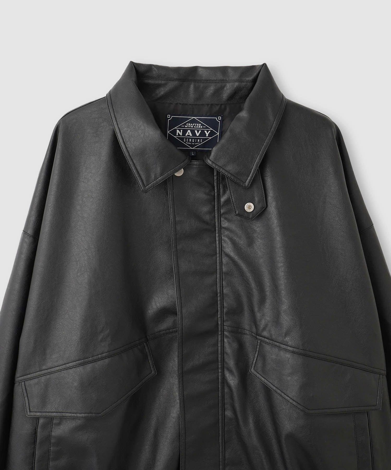 [値下げ]nAvy  レザー調ブルゾン レディース商品画像-20