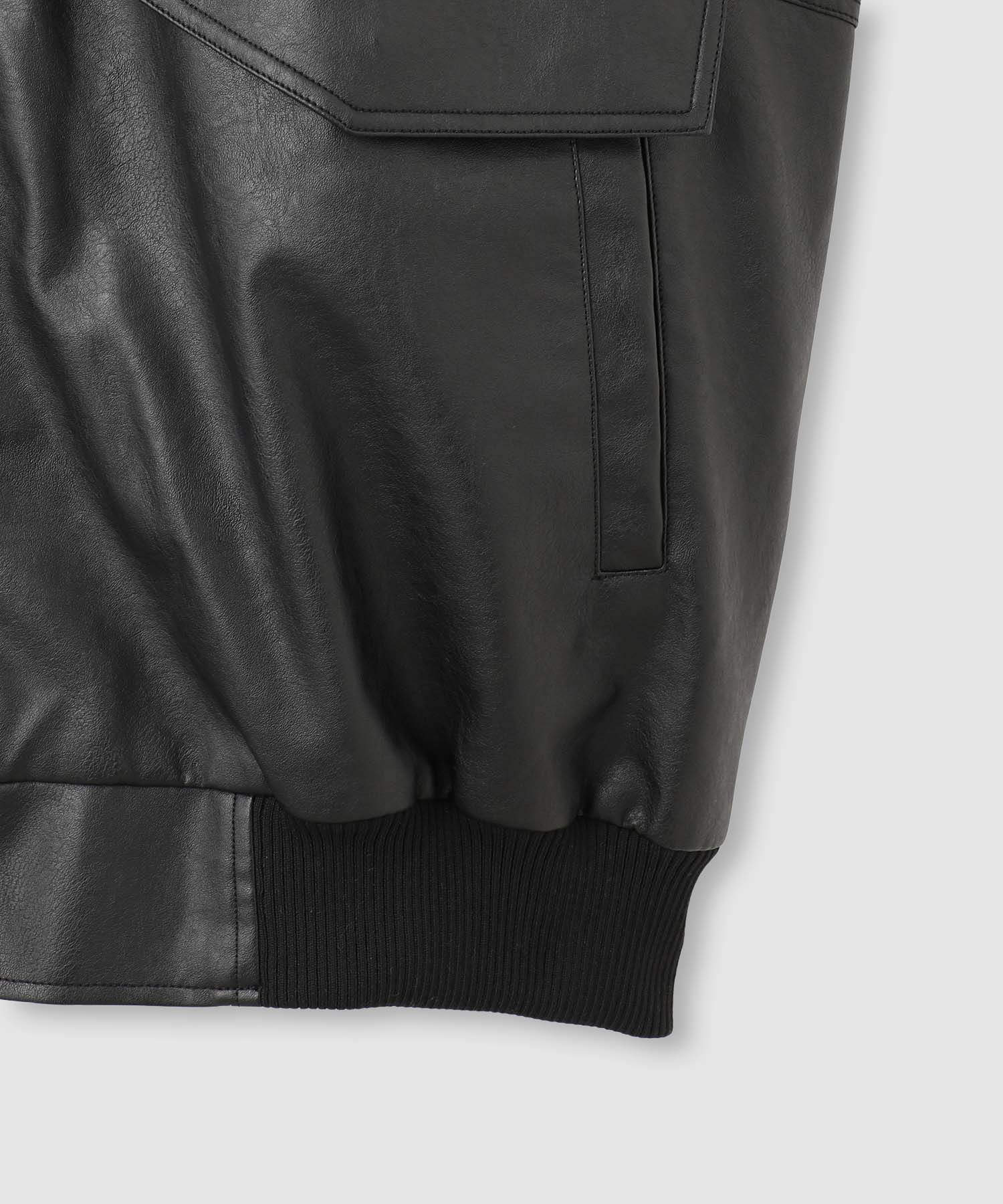 [値下げ]nAvy  レザー調ブルゾン レディース商品画像-22