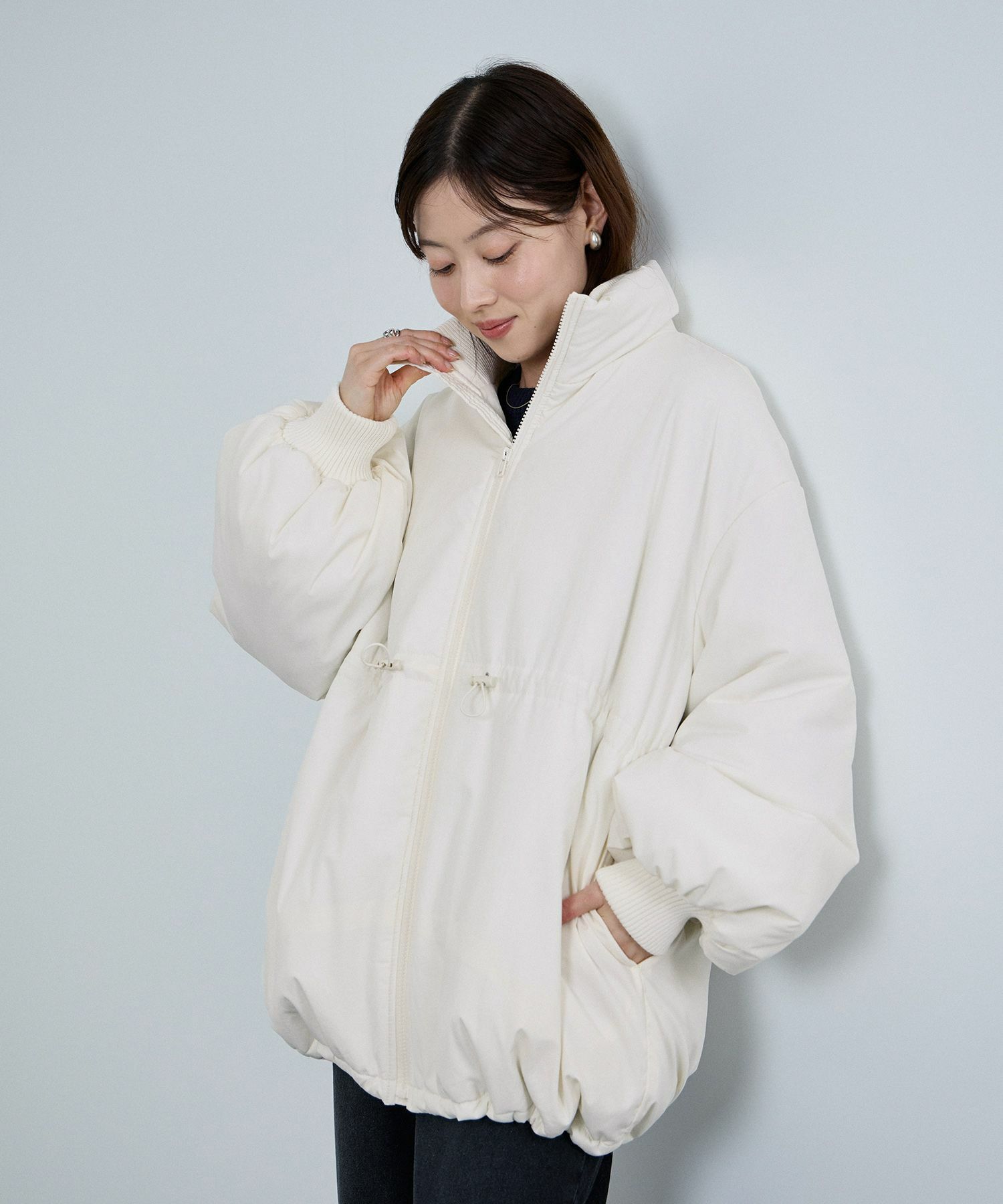 NAVY 中綿スタンドコート レディース商品画像-2